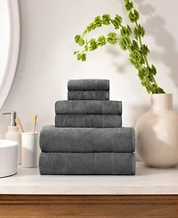 Aston and Arden Luxury Solid 6-Piece Bath Towel Set, 600 Gsm, Soft 100% Turkish Cotton Bathroom Towels, Made in Turkey, 2 Bath Towels, 2 Hand Towels,