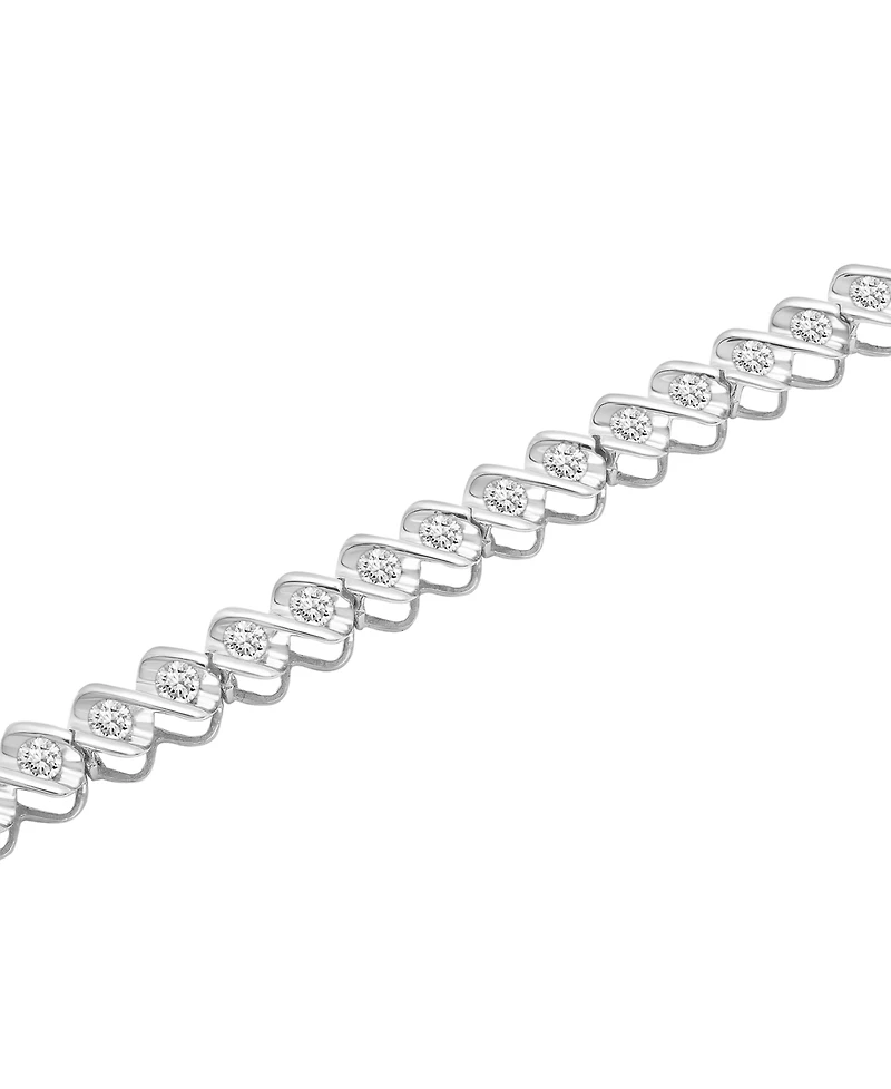 Diamond Bracelet (2 ct. t.w.) in 10k White Gold, Created for Macy's