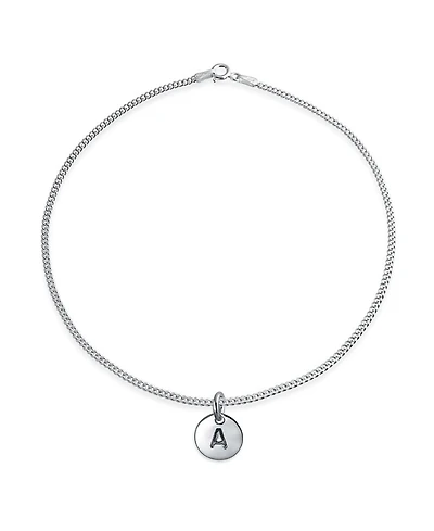 Bling Jewelry Initial Circle Disc Anklet
