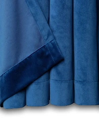Chanasya Premium Solid Velvet Curtains - Classy and Drapes for Living Room or Bedroom 52" x 108" Teal, 2 Panels