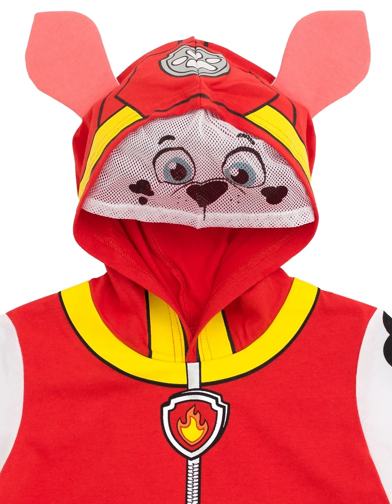 Paw Patrol Boys Chase Skye Rubble Marshall Cosplay T-Shirt and Bike Shorts French Terry Outfit Set to