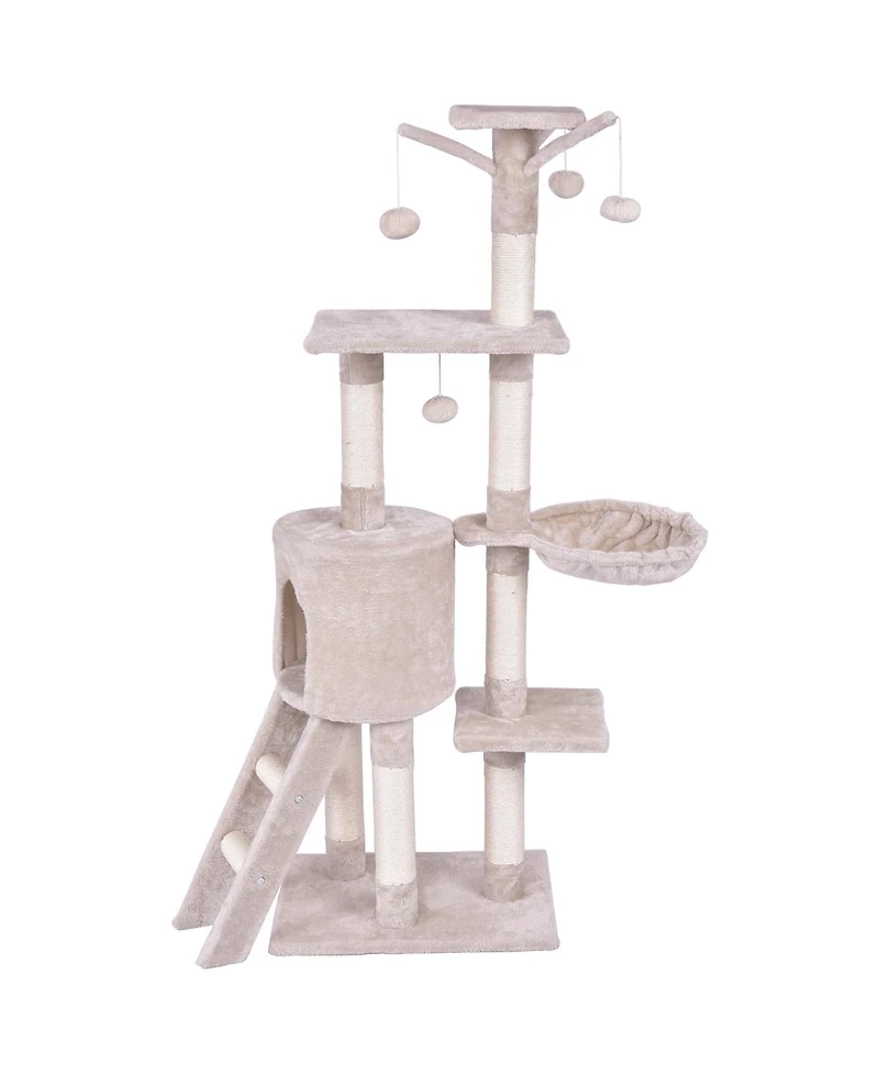 56 Inch Condo Scratching Posts Ladder Cat Play Tree