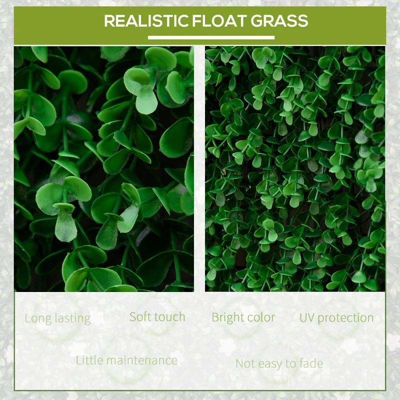 Grass Wall Panels, 20" x 20" Artificial Grass Wall Decor, Greenery Backdrop Panels Wall for Outdoor, Indoor, Garden, Fence, Backyard, Fresh