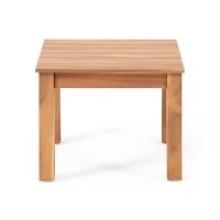 Streamdale Furniture Acacia Wood Slat-Top Side Table: Minimalist Elegance For Outdoor Spaces