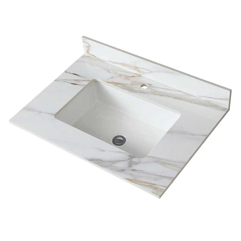 Streamdale 31" Carrara White Vanity Top with Undermount Sink