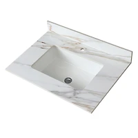 Streamdale 31" Carrara White Vanity Top with Undermount Sink