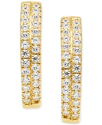 Diamond Double Row Hoop Earrings (1 ct. t.w.) in 14k Gold