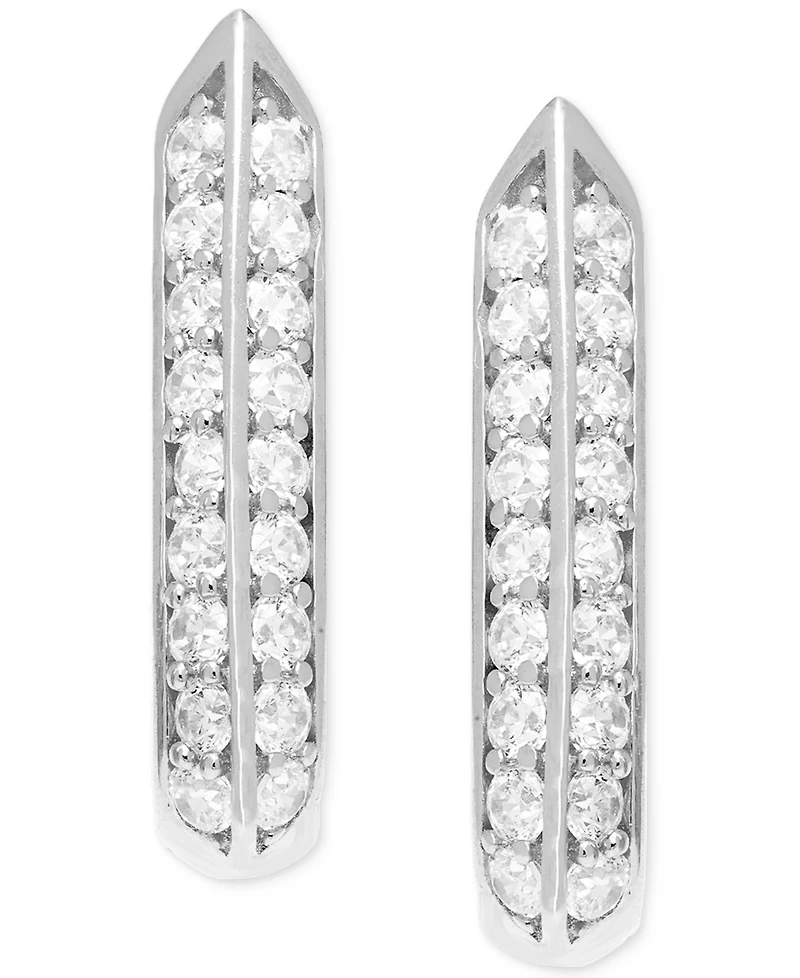 Diamond Geometric Hoop Earrings (1/2 ct. t.w.) 14k White or Yellow Gold