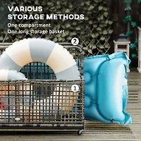 Patio Wicker Pool Float Caddy with Wheels