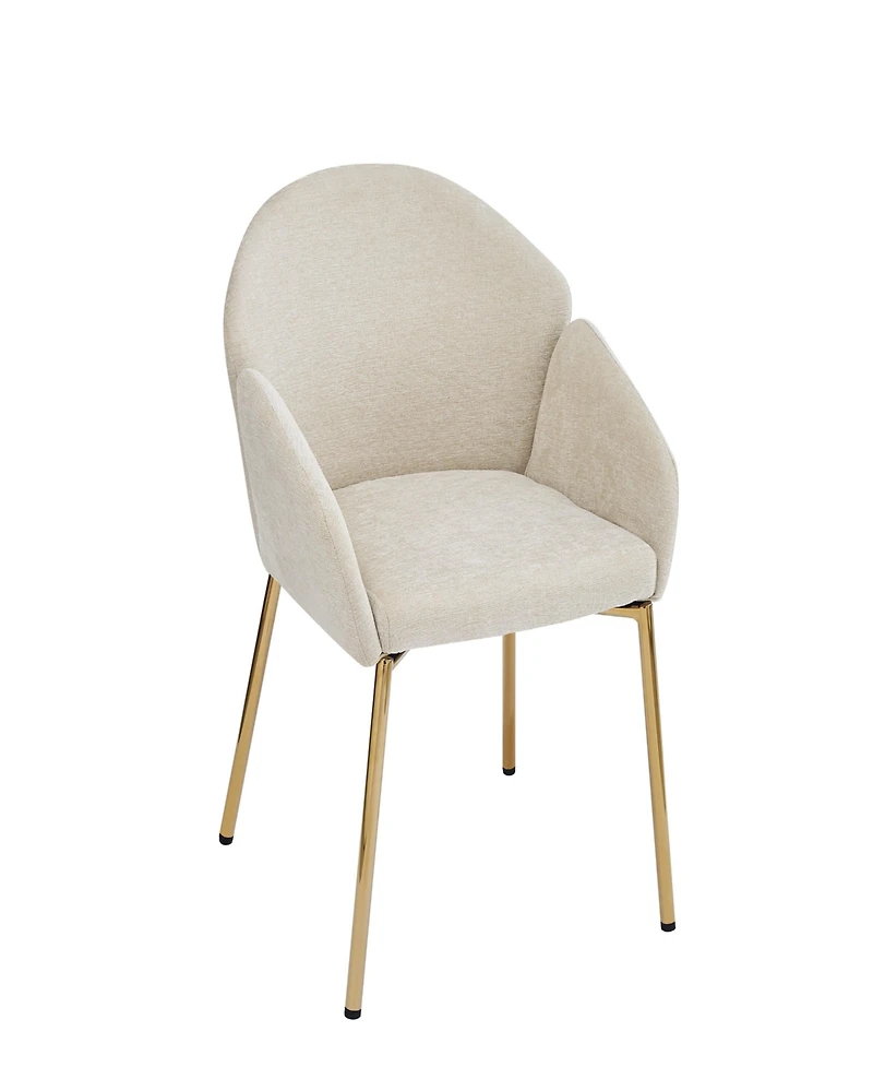 Streamdale Furniture Mid-Century Modern Upholstered Dining Chair Set (2) for Kitchen, Bar, Lounge