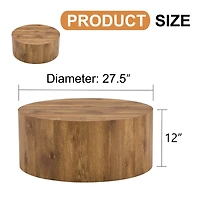 Streamdale Versatile Cylindrical Table with Patterned Design