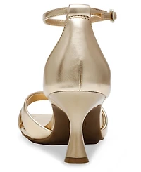 Anne Klein Women's Joss Square Toe Ankle Strap Dress Sandals