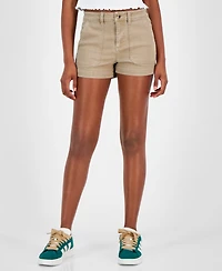 Indigo Rein Juniors' High-Rise Utility-Pocket Shorts