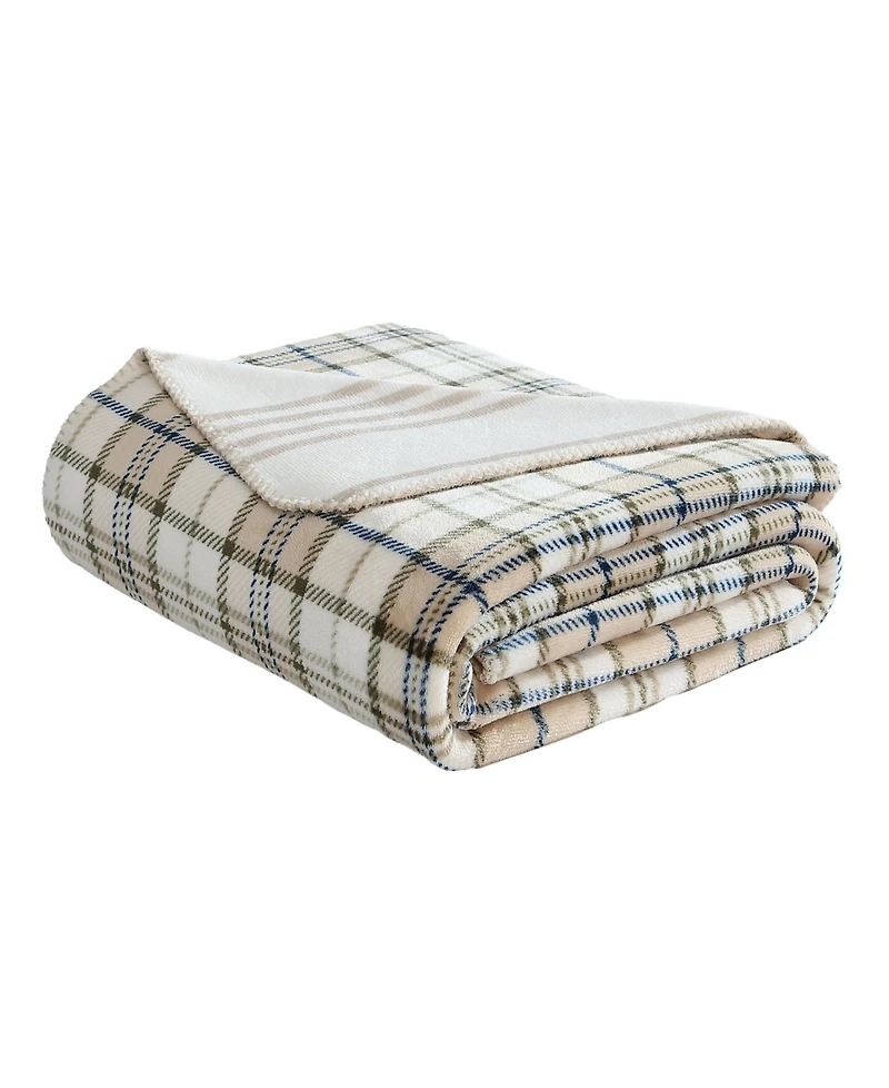 Closeout! Nautica Brushed Flannel Throw, 70" X 50"