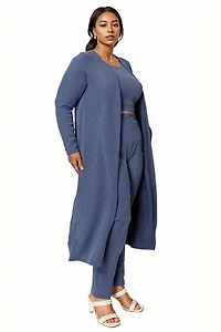 L I V D Women's Plus Size Luna Three Piece Rib Set