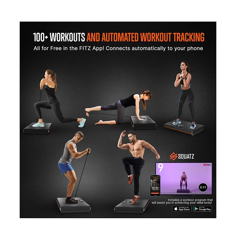 Squatz Compact Multifunctional Pluto Board Device for Full-Body Workouts