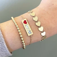 The Lovery Small Gold Ball Bead Bracelet 14K Gold