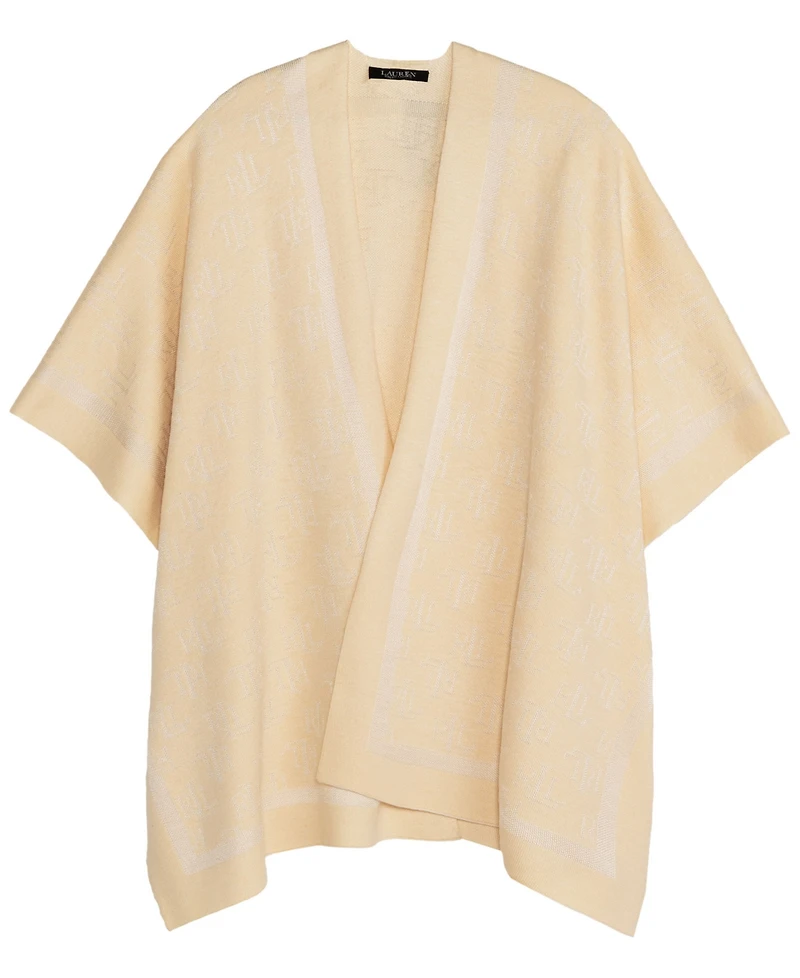 Lauren Ralph Lauren Matte Shine Logo Ruana