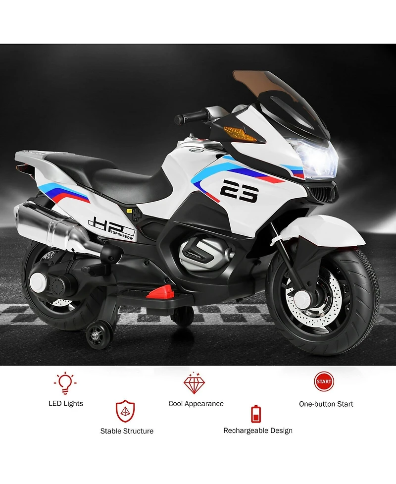 Sugift 12V Kids Ride On Motorcycle Electric Motor Bike