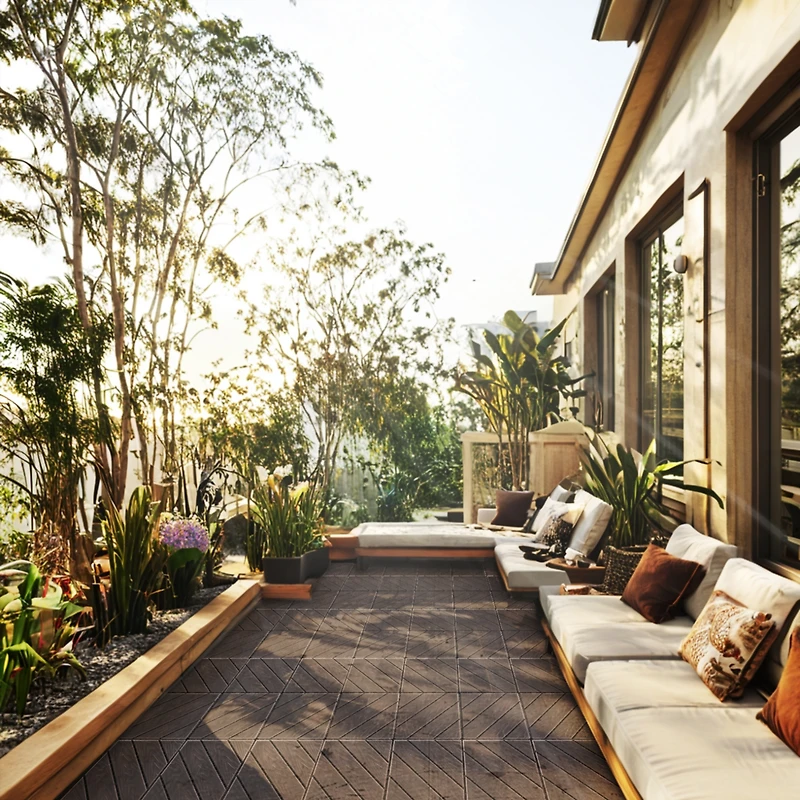 Streamdale Furniture Composite Deck Tiles for Indoor/Outdoor Spaces