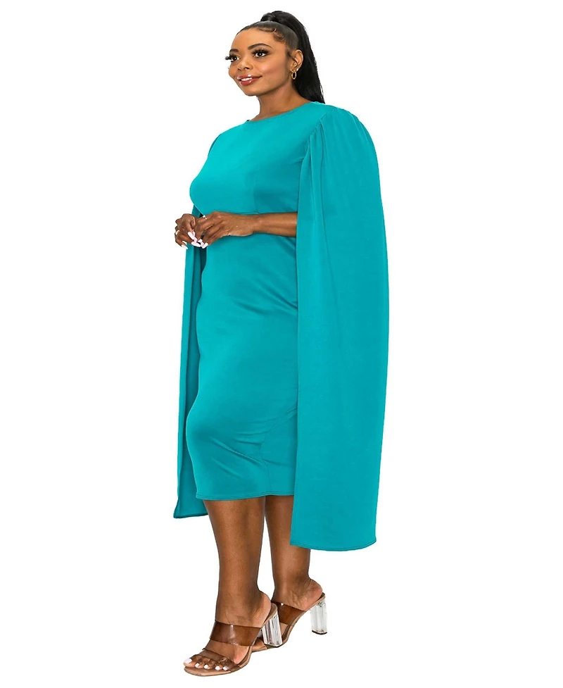L I V D Plus Naomi Cape Dress