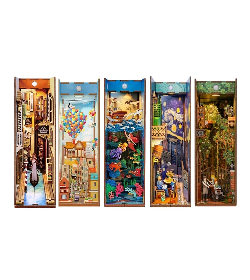 Flash Popup Diy 3D Book Nook Kit Secret Garden 80pcs