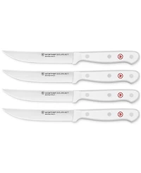 Wusthof Gourmet White 4-Pc. Steel Steak Knife Set