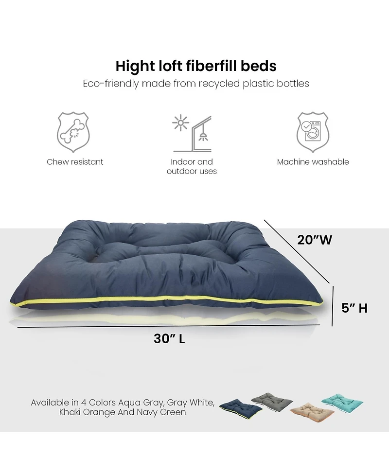 Co-Pilot Waterproof Dog Bed, Chew Proof Pet Bed, Durable Outdoor Mat for Dogs, Heavy Duty, Ideal for Travel