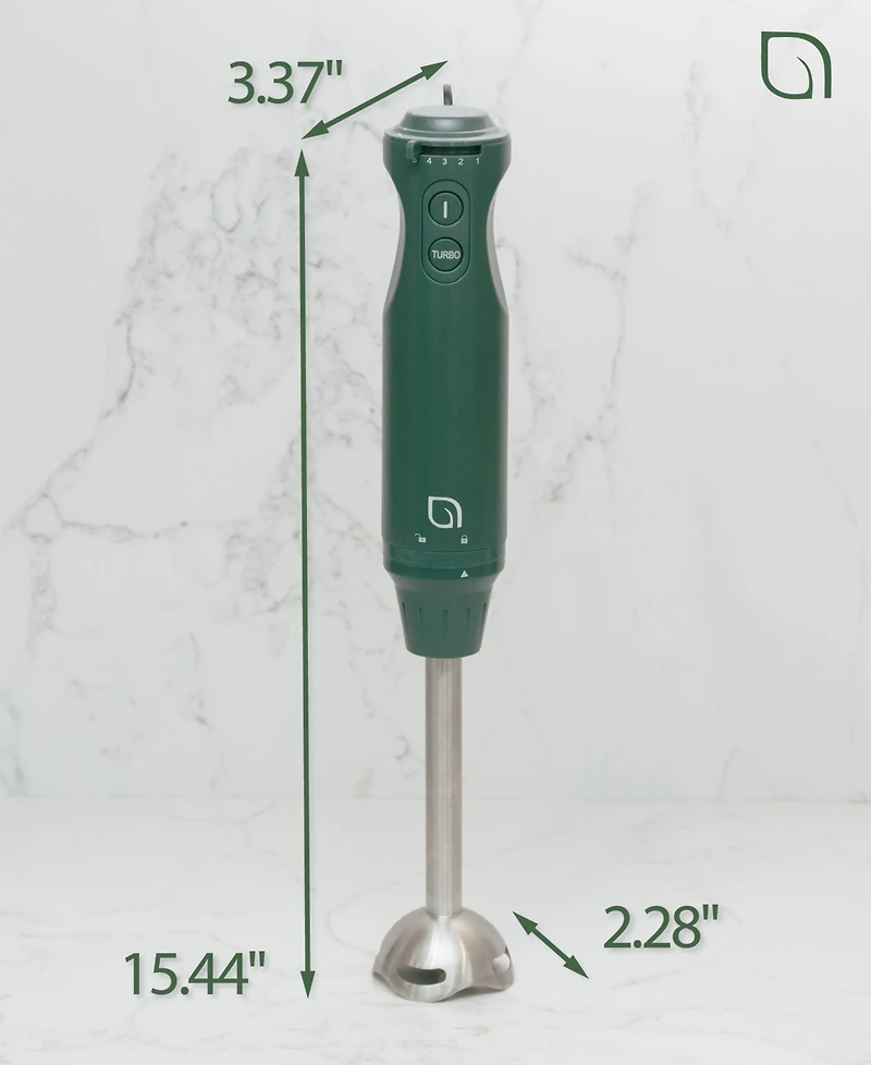 Willow Kitchen 5-Speed Immersion Hand Blender with Turbo Mode - Powerful Blending for Smoothies, Soups, and Baby Food