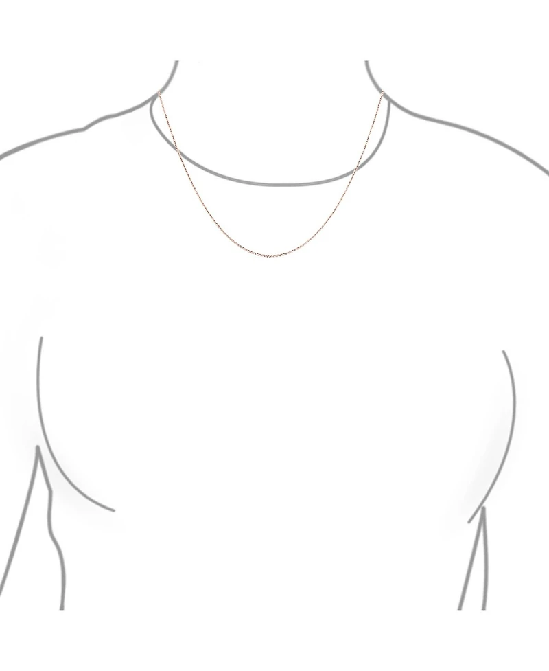 Bling Jewelry Rose Gold Plated .925 Sterling Silver Cuban Cable Link Chain Necklace for Women - 1mm Thin, Nickel-Free 18 Inch