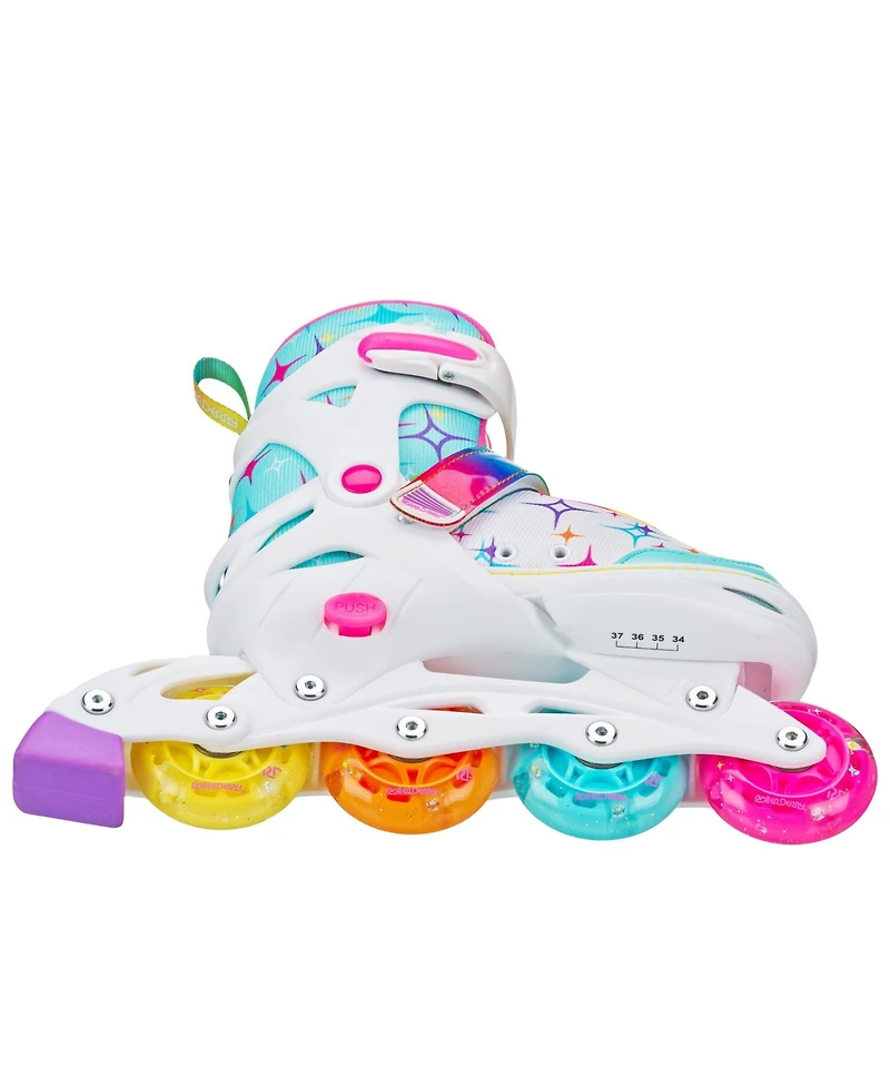 Roller Derby Stryde Lighted Girl's Adjustable Skates Small (11-1)
