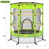 Streamdale 55" Kids Trampoline with Safety Net (Green)