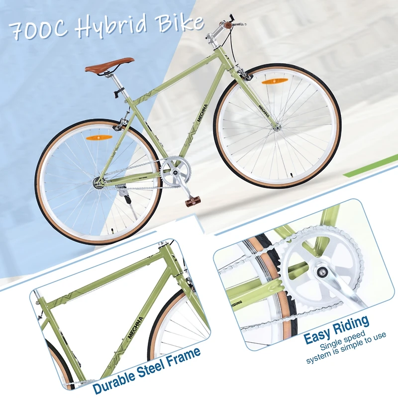 Streamdale Single Speed Retro 700C City Bike