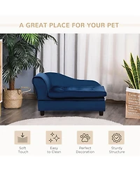 Simplie Fun Luxury Fancy Dog Bed for Small Dogs with Hidden Storage, Small Dog Couch with Soft 3" Foam, Dog Sofa Bed, Cushy Dog Bed, Modern Pet Furnit