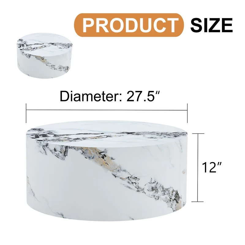 Streamdale Versatile Cylindrical Table with Patterned Design
