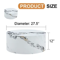 Streamdale Versatile Cylindrical Table with Patterned Design