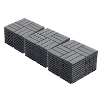 Streamdale Furniture 30-Piece Deck Tile Set, Acacia Hardwood, Light Gray