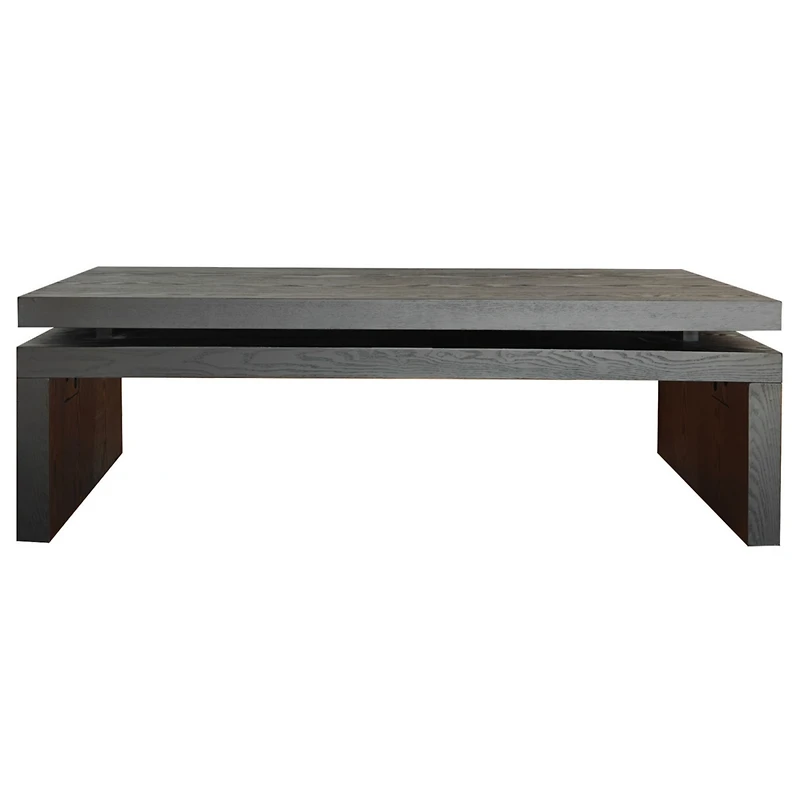 Streamdale Furniture Modern Coffee Table, Black Wooden Coffee Table, Rectangle Cocktail Tea Table for Living Room, 47.6" L 23.6" W 16.3" H