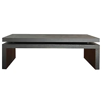 Streamdale Furniture Modern Coffee Table, Black Wooden Coffee Table, Rectangle Cocktail Tea Table for Living Room, 47.6" L 23.6" W 16.3" H