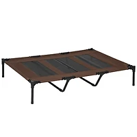 48" x 36" Elevated Breathable Dog Bed Portable Pet Cot w/ Carry Bag Metal Frame Breathable Mesh Indoor and Outdoor Tan