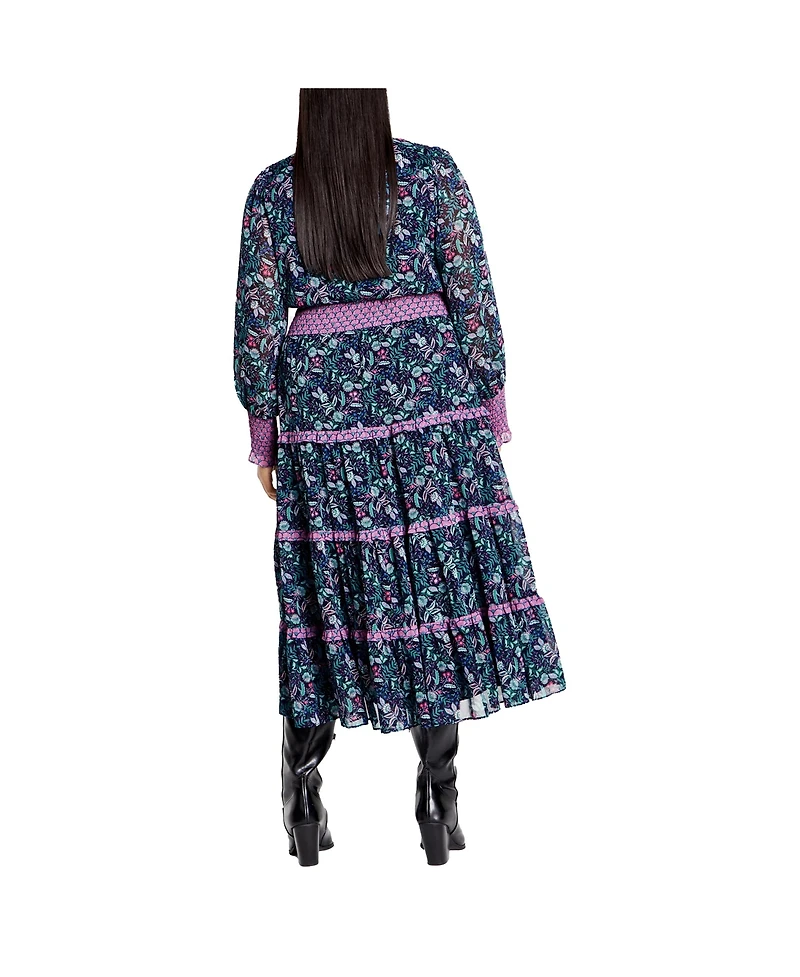 City Chic Plus Gwendolyn Print Dress