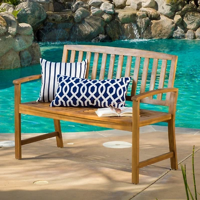 Streamdale Durable Acacia Wood Bench For Outdoor Comfort And Style
