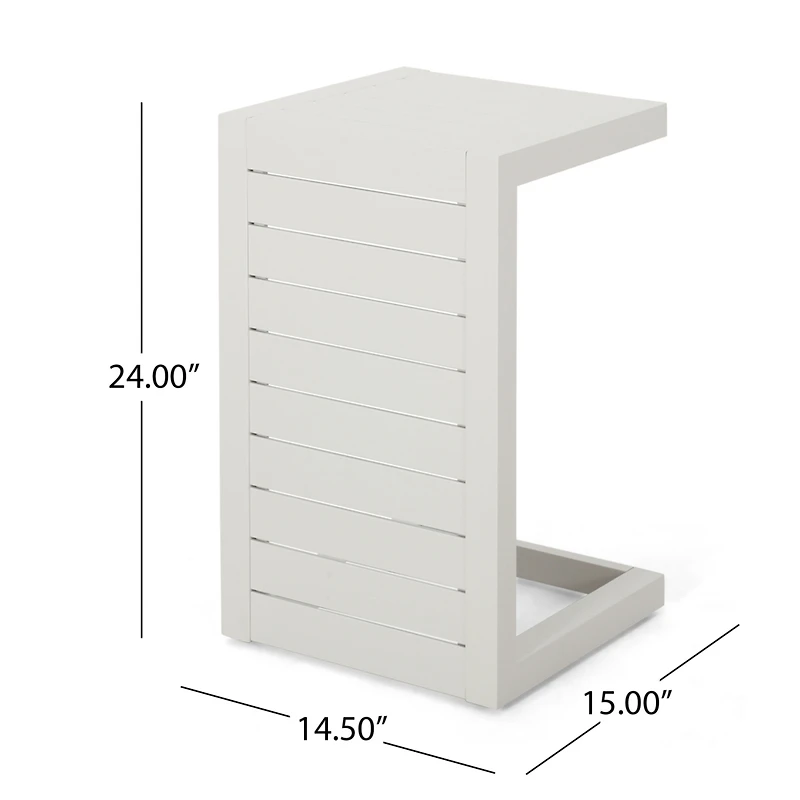 Streamdale Cape Coral Alu C-Shaped Table Grey