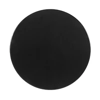 Modern Cylindrical Metal End Table With Iron-Cut Design