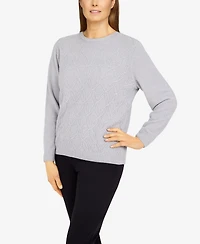 Alfred Dunner Petite Classic Chenille Pullover Sweater