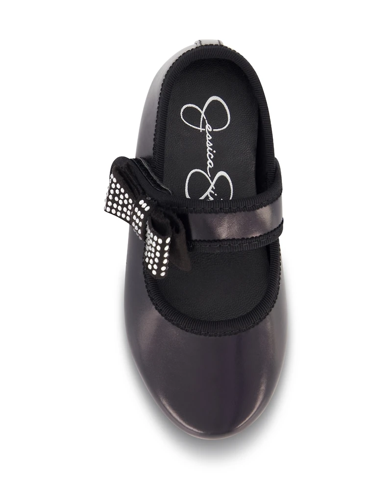 Jessica Simpson Toddler Girls Amy Crystal Bow Ballet Flat