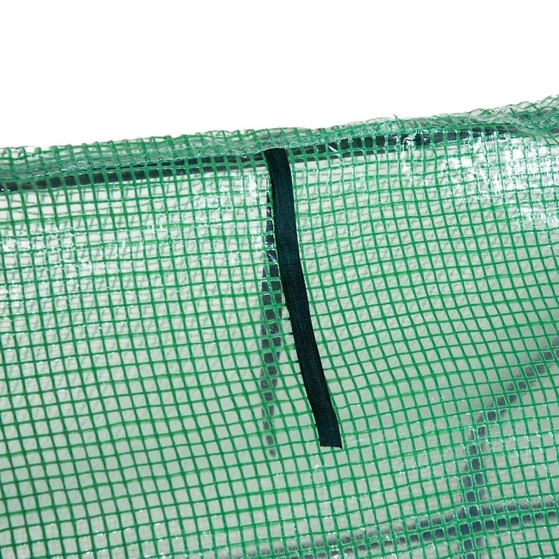 9' x 3' x 3' Portable Mini Greenhouse Outdoor Garden with Large Zipper Doors and Water/Uv Pe Cover, Green