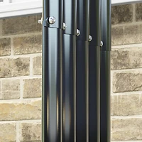 Galvanized Steel Wood Shed Firewood Storage Rack, 4.7' x 1.4' x 4.7' Log Holder Storage Shed with Rubberized Edge for Safety & Gloves for Easy Assembl