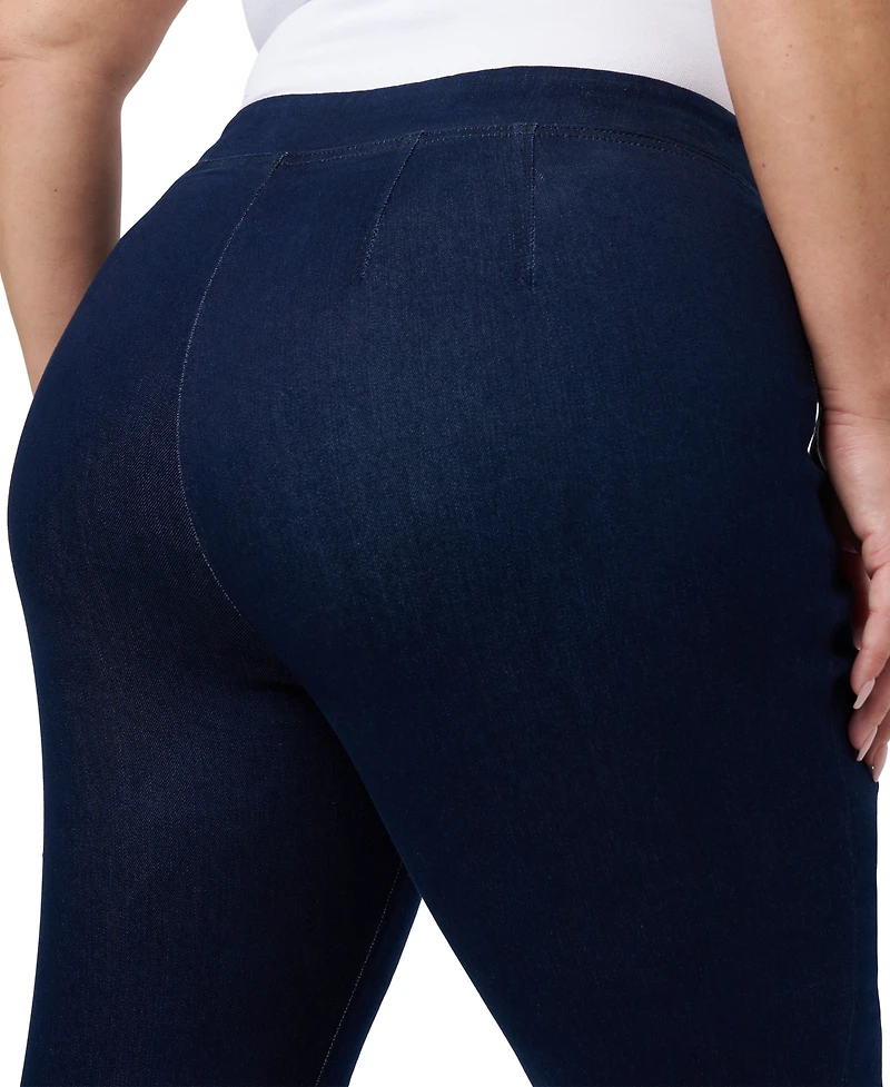 Seven7 Plus Flare High Rise Pull on Jeans
