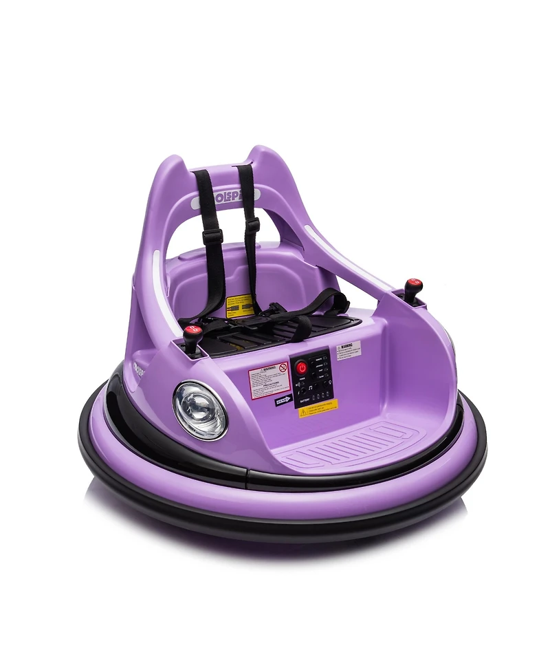 Streamdale Electric Ride-On Bumper Car with Remote, Led Lights, & Spin